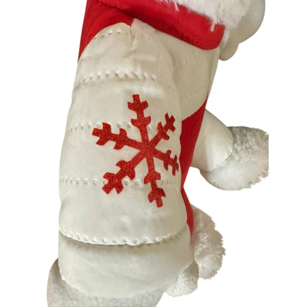 2022 CHRISTMAS Snowflake TEDDY BEAR Red Ski Girl Soft Plush Toy
